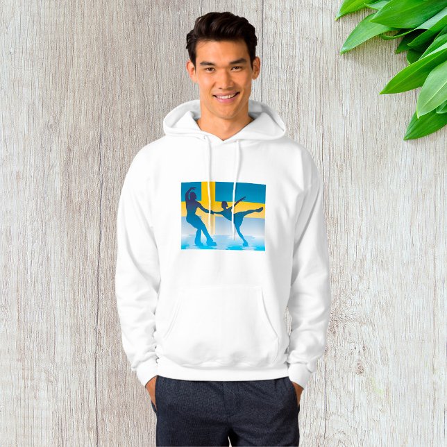 Schwedische Ice Skaten Duo Silhouette Hoodie (Von Creator hochgeladen)