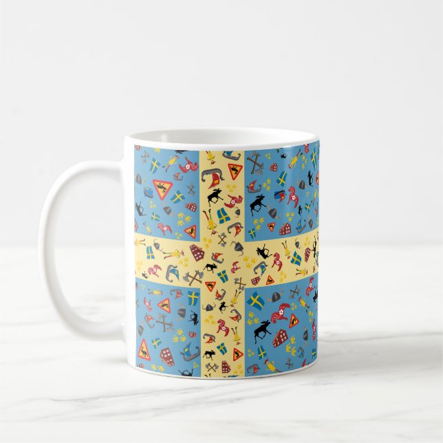 Schwedische Kultureinzelteile mit Flagge Kaffeetasse (Links)