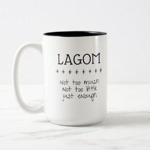 Schwedische Lagom-Tasse Zweifarbige Tasse