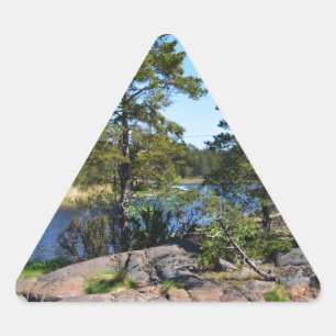 Schwedische Landkarte Dreieckiger Aufkleber
