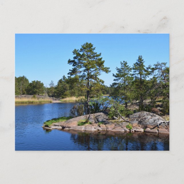 Schwedische Landkarte Postkarte (Vorderseite)