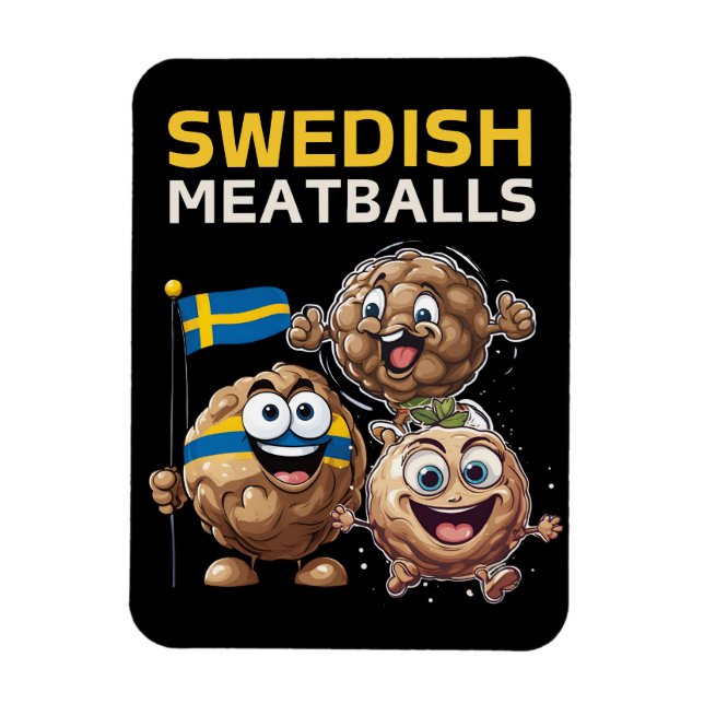 Schwedische Meatballs Magnet (Vertikal)