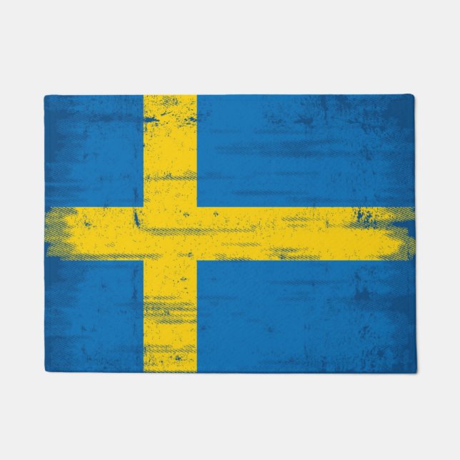 Schwedische Schmutz-Flagge Fußmatte (Vorderseite)