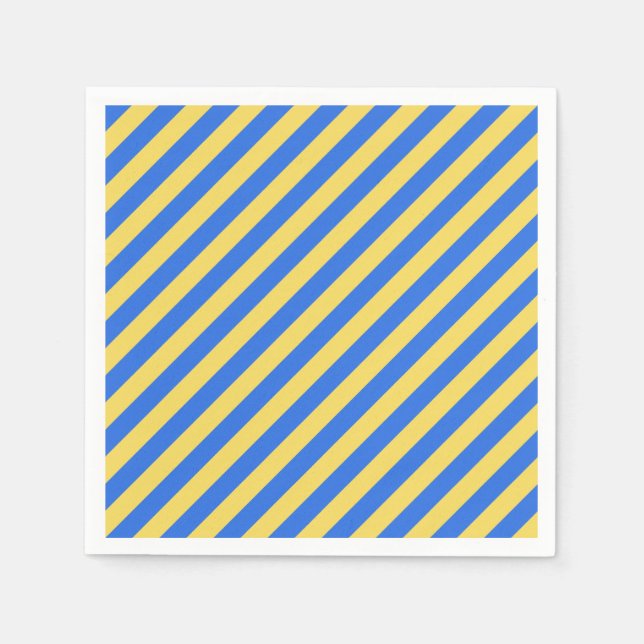 Schwedische Streifen in blau und gelb Serviette (Vorderseite)