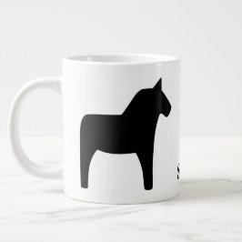 Schwedische Tasse Dala Horse Black