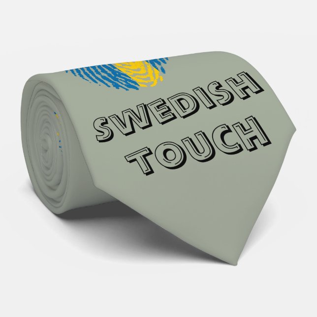 Schwedische Touchfingerabdruckflagge Krawatte (Gerollt)