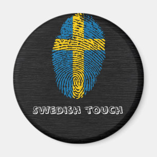 Schwedische Touchfingerabdruckflagge Magnet