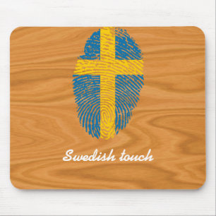 Schwedische Touchfingerabdruckflagge Mousepad