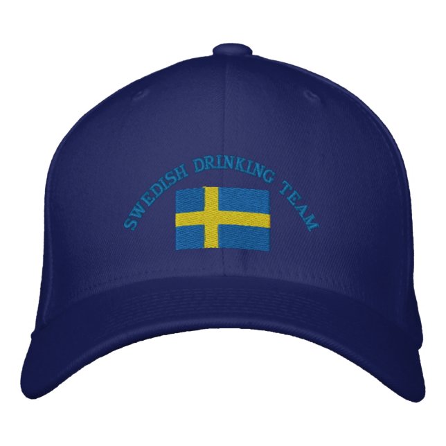 SCHWEDISCHE TRINKTEAM BESTICKTE KAPPE (Vorderseite)