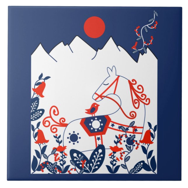 Schwedische und finnische Kunst Fliese (Vorderseite)