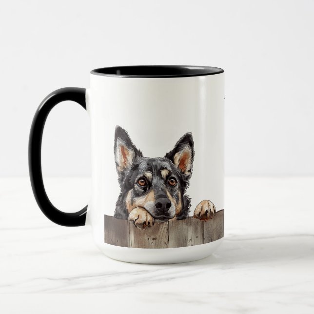 Schwedische Vallhund-Hunde-Tasse Tasse (Links)