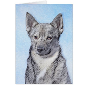 Schwedische Vallhund-Malerei - Niedliche Original 