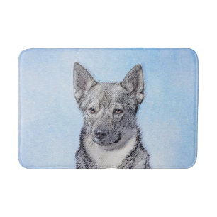 Schwedische Vallhund-Malerei - Niedliche Original Badematte