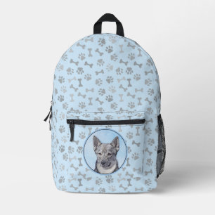 Schwedische Vallhund-Malerei - Niedliche Original  Bedruckter Rucksack