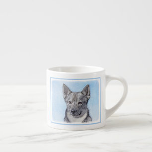 Schwedische Vallhund-Malerei - Niedliche Original  Espressotasse