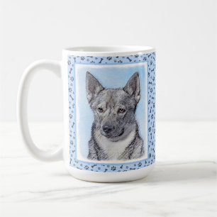 Schwedische Vallhund-Malerei - Niedliche Original  Kaffeetasse