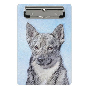 Schwedische Vallhund-Malerei - Niedliche Original Mini Klemmbrett