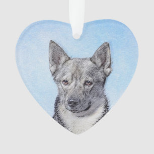 Schwedische Vallhund-Malerei - Niedliche Original Ornament