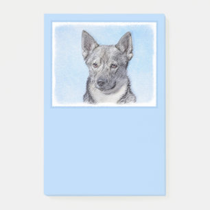 Schwedische Vallhund-Malerei - Niedliche Original  Post-it Klebezettel