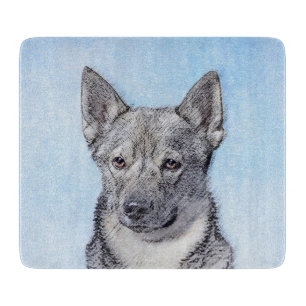 Schwedische Vallhund-Malerei - Niedliche Original Schneidebrett