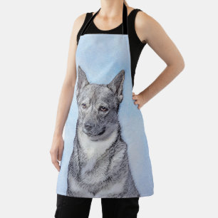 Schwedische Vallhund-Malerei - Niedliche Original  Schürze