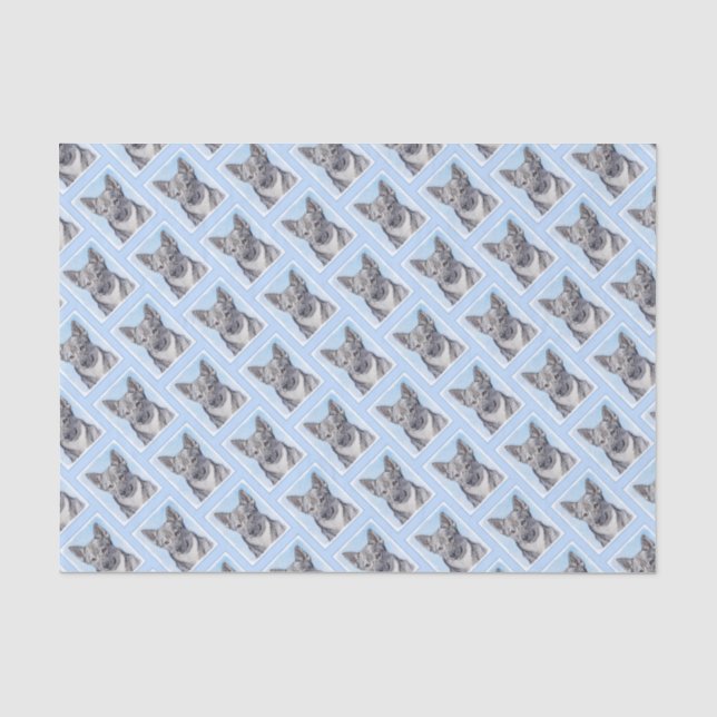 Schwedische Vallhund-Malerei - Niedliche Original  Seidenpapier (Vorderseite)