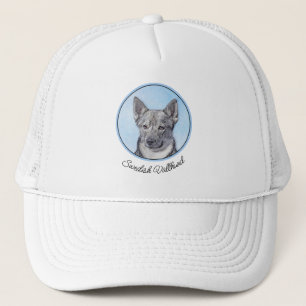 Schwedische Vallhund-Malerei - Niedliche Original Truckerkappe
