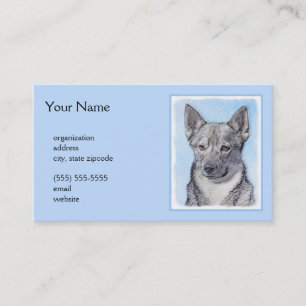 Schwedische Vallhund-Malerei - Niedliche Original Visitenkarte