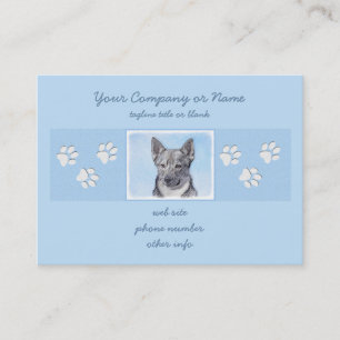 Schwedische Vallhund-Malerei - Niedliche Original Visitenkarte