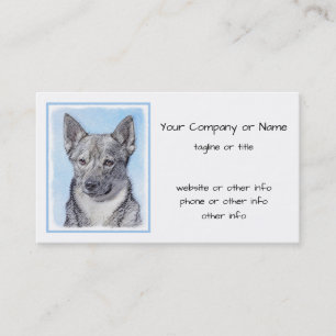 Schwedische Vallhund-Malerei - Niedliche Original Visitenkarte