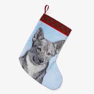 Schwedische Vallhund-Malerei - Süße originelle Hun Kleiner Weihnachtsstrumpf