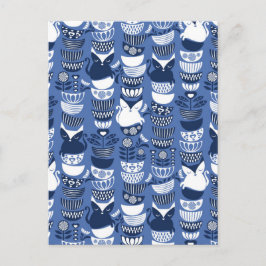 Schwedische Volkskatzen I Postkarte