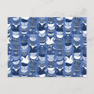 Schwedische Volkskatzen I Postkarte