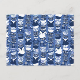 Schwedische Volkskatzen I Postkarte