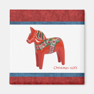 Schwedische WeihnachtenDala Pferdegewohnheit Magnet