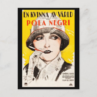 Schwedische Weltfrau 1925 Film Postkarte