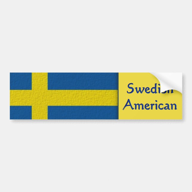 Schwedischer Amerikaner Autoaufkleber (Vorne)