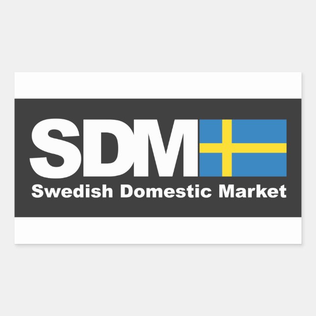 Schwedischer Binnenmarktaufkleber Rechteckiger Aufkleber (Vorderseite)