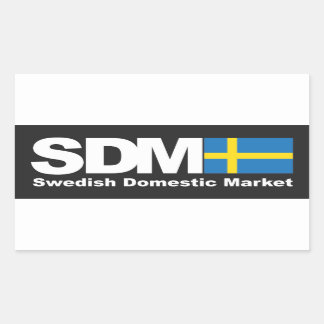 Schwedischer Binnenmarktaufkleber Rechteckiger Aufkleber