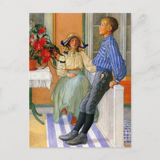 Schwedischer Bruder und Schwester 1911 Postkarte (Vorderseite)