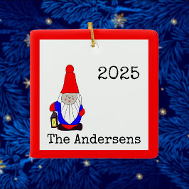 Schwedischer Elf mit Schreibmaschine Schriftart Keramikornament