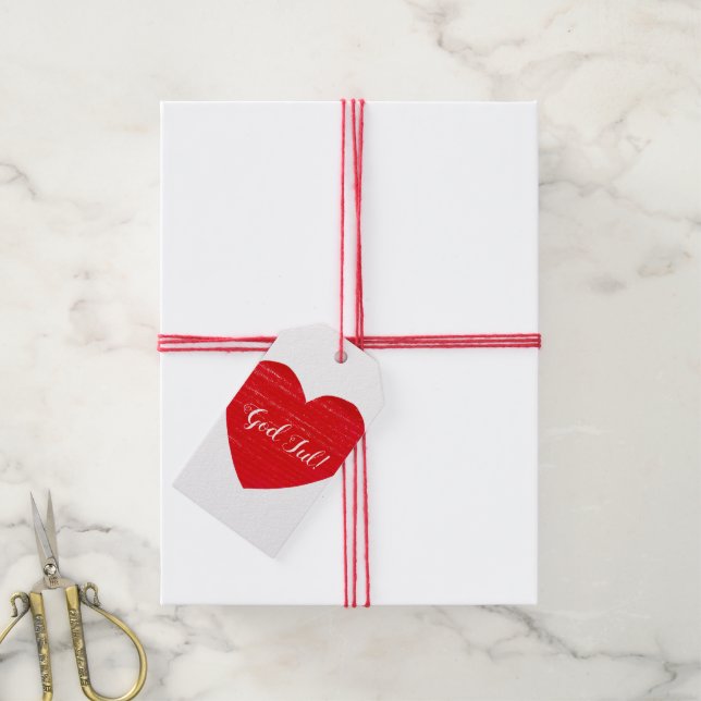 Schwedischer Gott jul! Personalisierte Geschenkmar Geschenkanhänger (Mit Garn)
