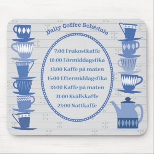 Schwedischer Kaffeeplan Mousepad