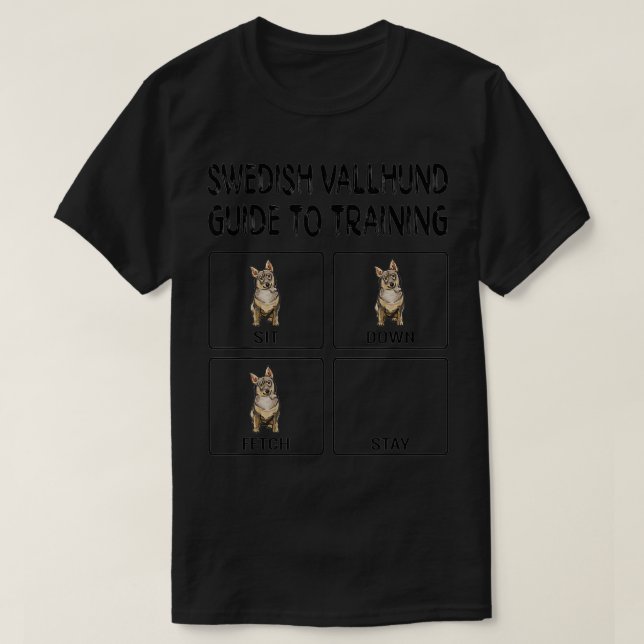 Schwedischer Leitfaden für die Ausbildung von Hund T-Shirt (Design vorne)