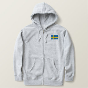 Schwedischer Sport TEAM-SCHWEDENS mit Flagge Bestickter Hoodie
