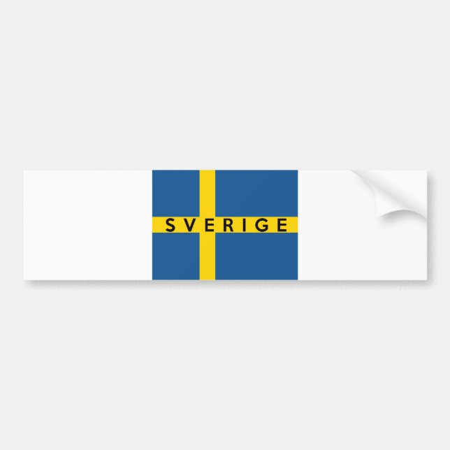 schwedischer Textname des Schweden sverige Autoaufkleber (Vorne)