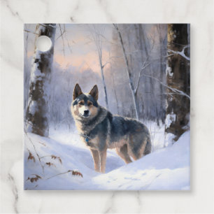 Schwedischer Vallhund Lass es schneien Weihnachten Geschenkanhänger