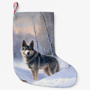 Schwedischer Vallhund Lass es schneien Weihnachten Kleiner Weihnachtsstrumpf