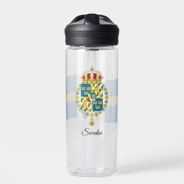 Schwedischer Wappen, Flagge, Schweden Trinkflasche (Vorderseite)