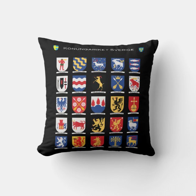Schwedischer Wappen-Kissen Kissen (Vorderseite)